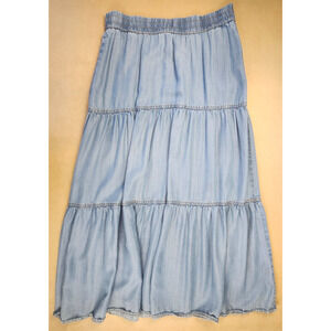 Sigrid Olsen Maxi Skirt M Chambray